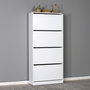 Hanah Home Zapatero Blanco con 4 Cajones